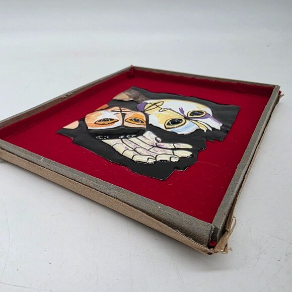 Oswaldo Guayasamin Ecuadorian Artist Mother & Child Enamel on Metal Artwork - Picture 6 of 9